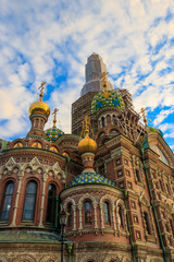 Obraz premium Church of the Savior on Spilled Blood or Cathedral of the Resurrection of Christ is one of the main sights of Saint Petersburg, Russia