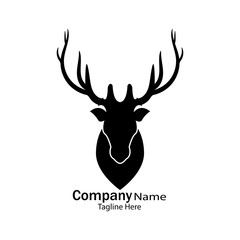 Deer head Logo Template vector icon illustration design