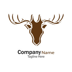Deer head Logo Template vector icon illustration design