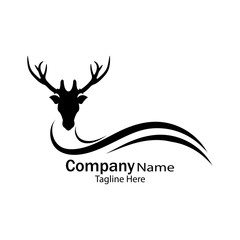 Deer head Logo Template vector icon illustration design