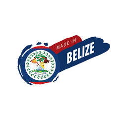 Belize flag, vector illustration on a white background