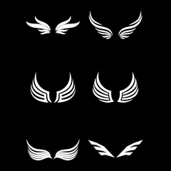 Obraz premium wings gold logo vector illustration template-vector
