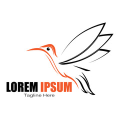 bird logo vector icon design template