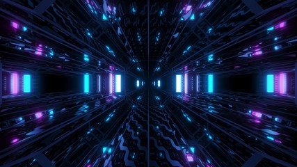 Fototapeta na wymiar futuristic textured sci-fi space hangar tunnel cooridor 3d illustration background wallpaper