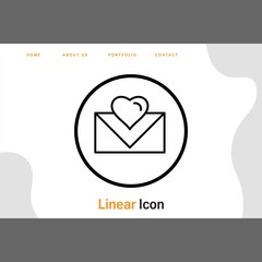 Love Letter Icon For Your Design,websites and projects.
