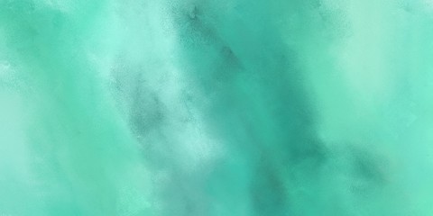 abstract grunge art painting with medium aqua marine, teal blue and aqua marine color and space for text. can be used as texture, background element or wallpaper