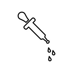 dropper icon trendy flat design