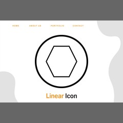 Heptagon Geometric Shape Icon For Your Design,websites and projects.