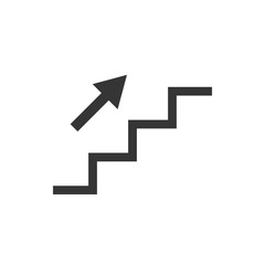 Stairs Up Icon Vector Illustration