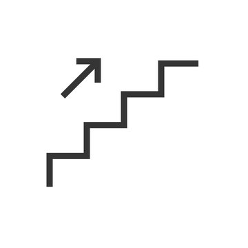 Stairs Up Icon Vector Illustration