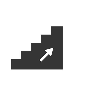 Stairs Up Icon Vector Illustration