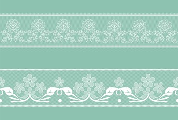 white lace ribbons