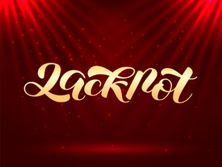 Vector illustration. Jackpot lettering for banner or card.