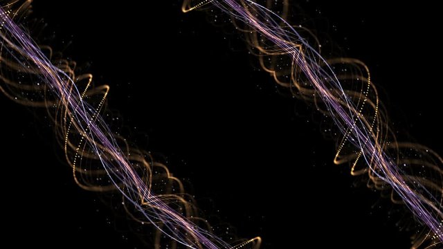 Kaleidoscope Intertwined Technology Fibers Animation Background, Loop, 4k