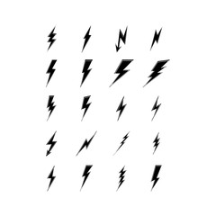lightning thunderbolt electricity logo design template