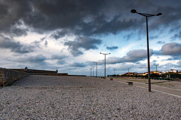 Fort of Peniche at Atlantic ocean coast, Portugal.