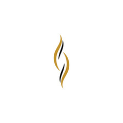 hair wave logo vector icon template - Vector