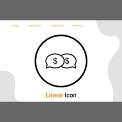 Dollar Conversation Icon For Your Design,websites and projects.