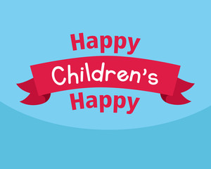 a template that is simple and attractive, looks like a logo template that has the writing Happy World Children's Day