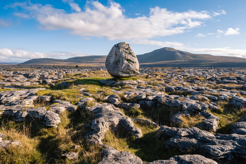 The striking erratic boulders resting on the pavements around Ingleborough are some of the most endearing features of the Dales landscape.