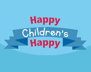 a template that is simple and attractive, looks like a logo template that has the writing Happy World Children's Day