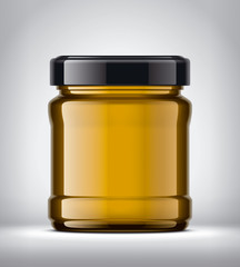 Glass Jar Mockup on Background. 