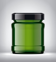 Glass Jar Mockup on Background. 