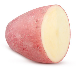 potato cut isolated on a white background