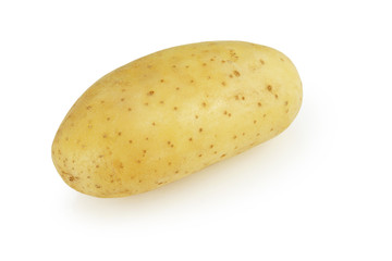 Potato fresh raw material for cooking food isolated on white background. This has clipping path.   