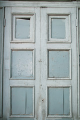 old wooden door on a wall