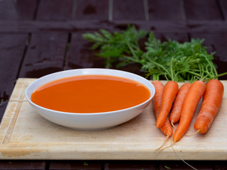 Organic carrot soup