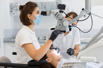 Fototapeta na wymiar High class treatment in prestigious dental clinic