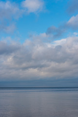 Naklejka na ściany i meble Baltic Sea Beach in November on a Cloudy Day