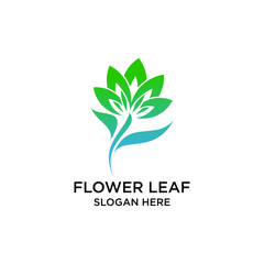 flower in tree logo templates