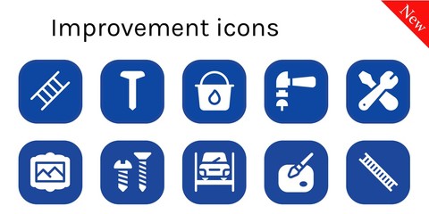 Modern Simple Set of improvement Vector filled Icons