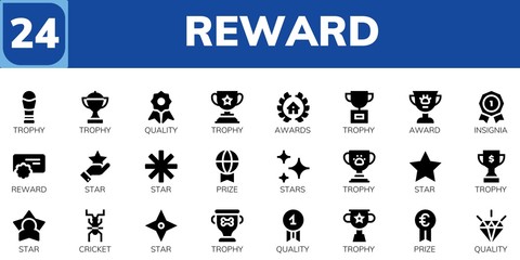Obraz premium reward icon set