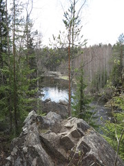 the Kivach waterfall