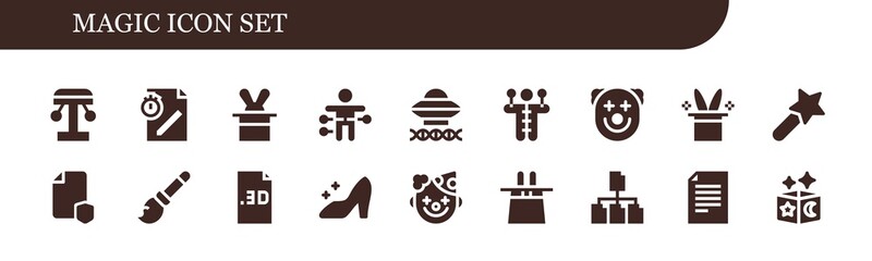 Modern Simple Set of magic Vector filled Icons