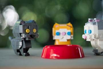 Cute of plastic figure toy cat