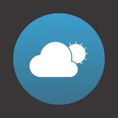 Sun And Cloud Icon For Your Design,websites and projects.