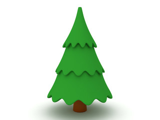 3D Rendering of Christmas tree