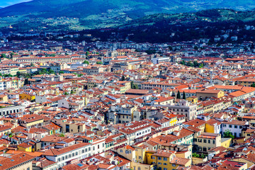 View of the beautiful city of Florence,  in the Tuscany region of  Italy