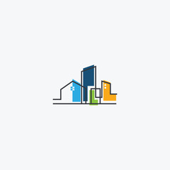 modern architecture logo template vector icon