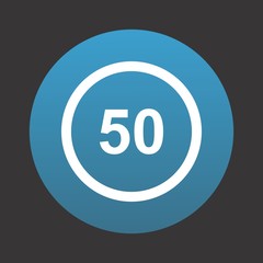 Speed Limit 50 Icon For Your Design,websites and projects.
