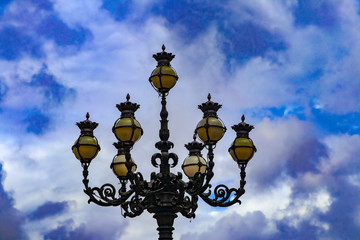 Fototapeta na wymiar Traditional lamps in Rome, Italy