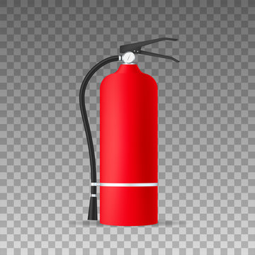 Fire extinguisher protection isolated. Vector stock illustration.