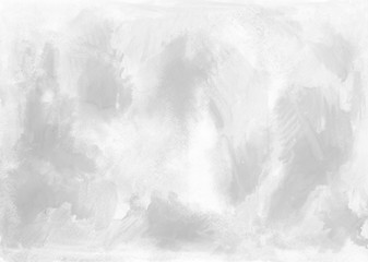 Gray-white delicate background. Hand-drawn texture, painting with gouache, acrylic, brush. Smears of paint, drops, blotches. Design for backgrounds, Wallpaper, wall, covers and packaging.