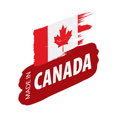 Canada flag, vector illustration on a white background