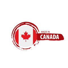 Canada flag, vector illustration on a white background