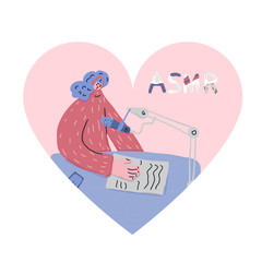 ASMR text acronym. Vector hand drawn letters.